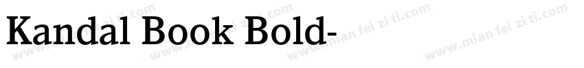 Kandal Book Bold字体转换